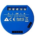 Shelly 1 One Schalter Relais Wireless WiFi Hausautomation 1...