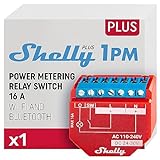 Shelly Plus 1PM | WLAN & Bluetooth Relais Schalter mit...