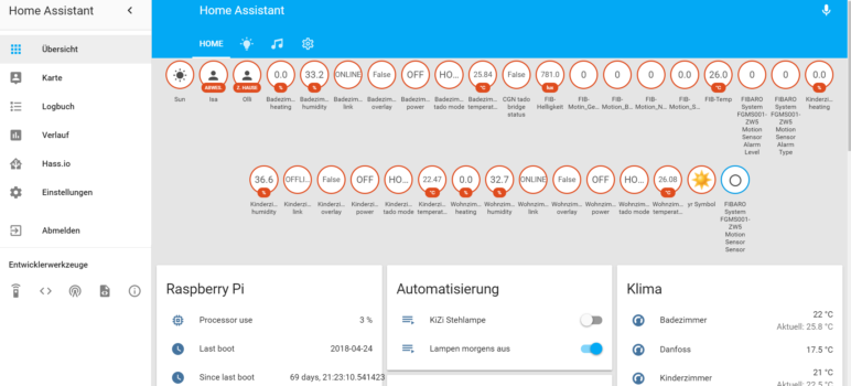 Home/Away status bei hass.io nutzen