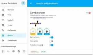 hass.io Ordnerzugriff mit Samba Share