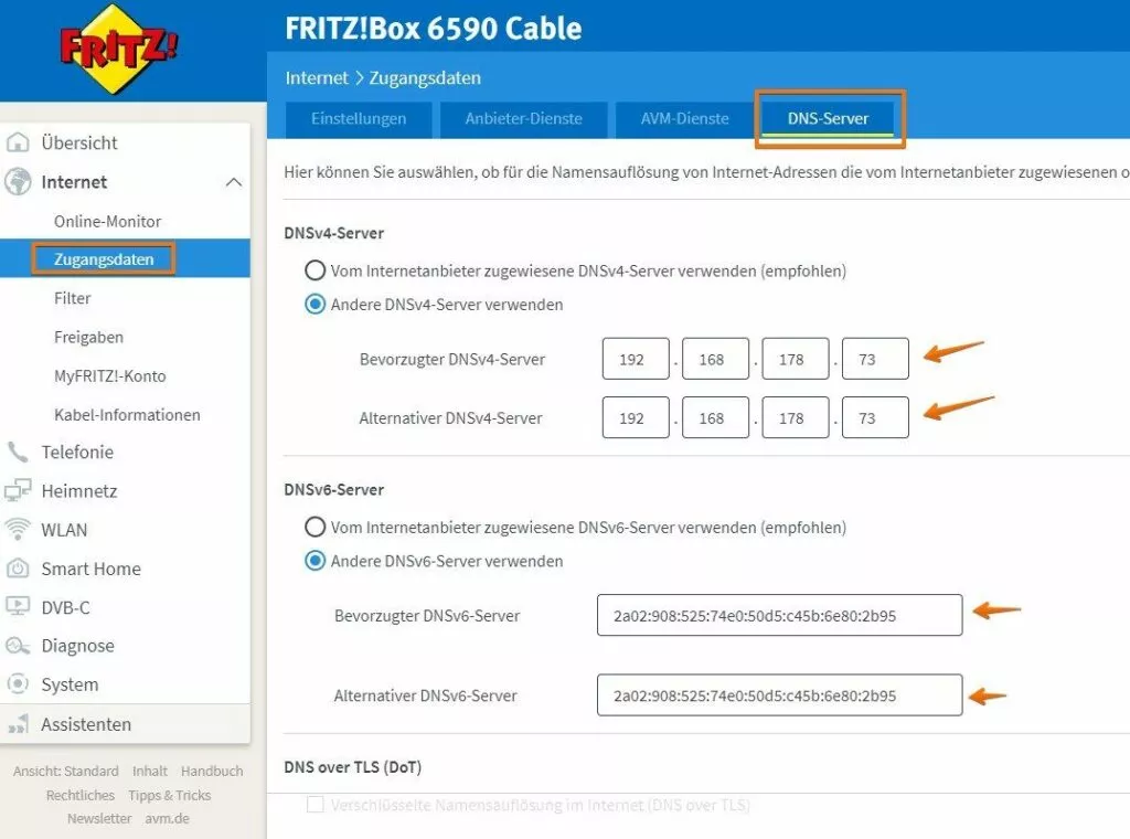 AdGuard DNS-Server im Router einrichten