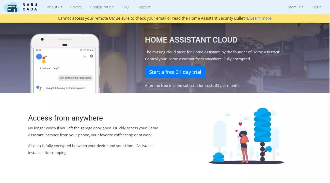 Home Assistant Cloud Nabu Casa