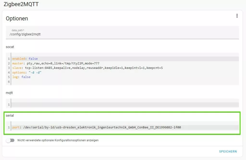 Zigbee2MQTT Konfiguration in Home Assistant