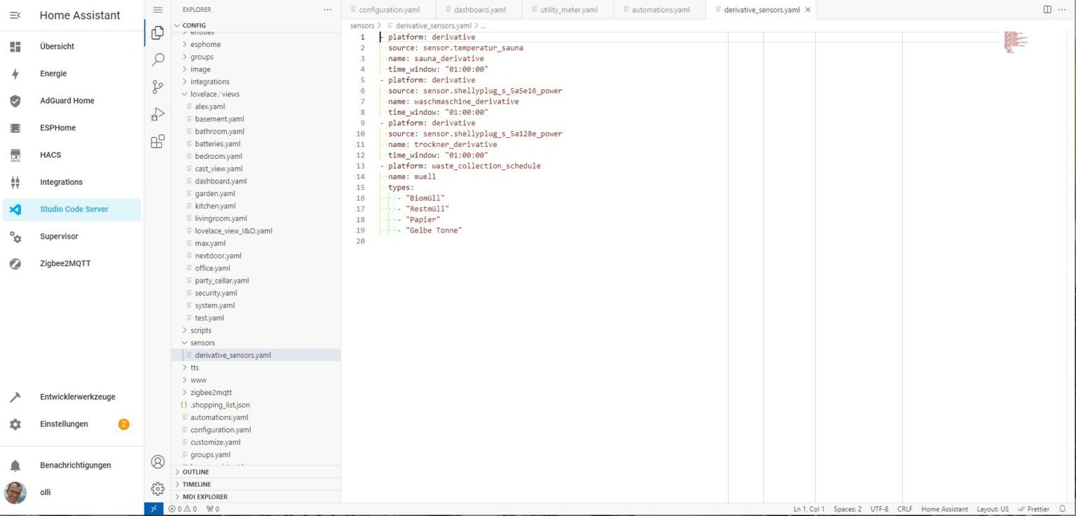 Home Assistant YAMLDateien bearbeiten smarterkram.de
