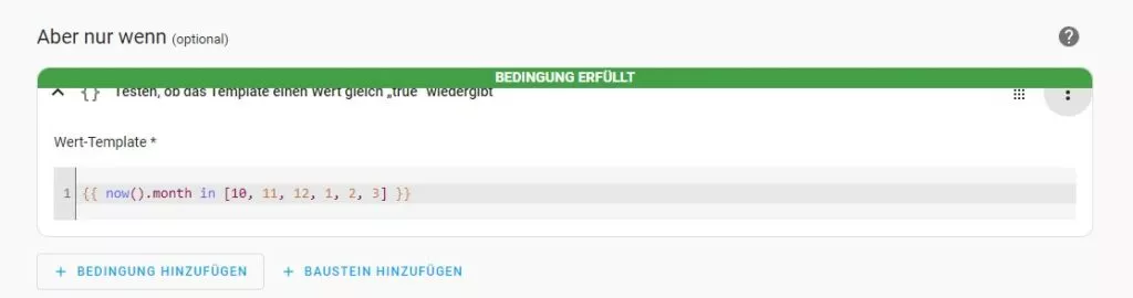 Den aktuellen Monat als Bedingung in Automatisierungen nutzen