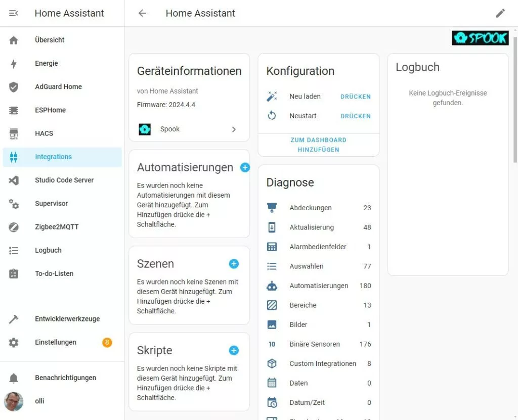 Zusatz-Informationen zu Home Assistant von Spook