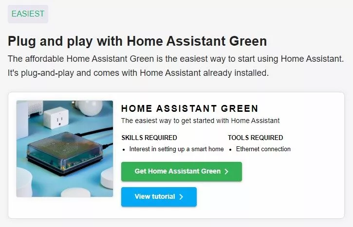 Home Assistant Green für den Betrieb von Home Assistant