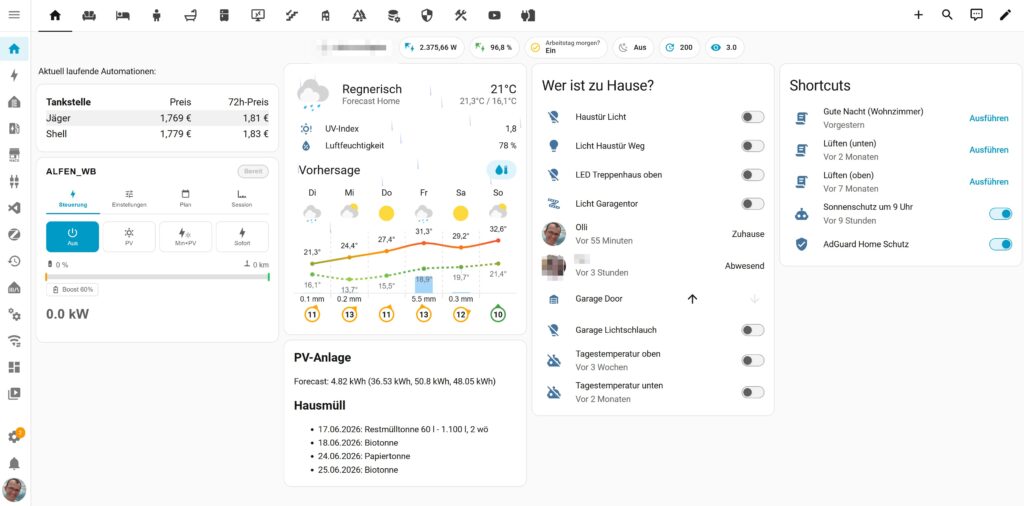 Dashboards in Home Assistant bieten unendliche Möglichkeiten