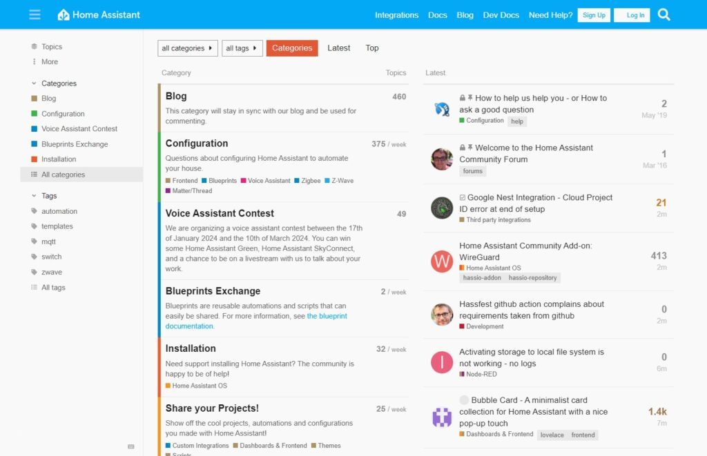 Nützliche Links zu Home Assistant Die offizielle Home Assistant Comunnity ist, sofern du in Englisch fit bist, die beste Anlaufstelle bei der Suche nach Fehlerlösungen oder Ideen.