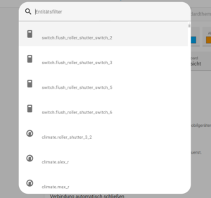 Quick bar: Mehr Power für dein Home Assistant Entitätsfiltermodus der Quick bar von Home Assistant