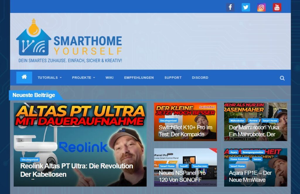 Nützliche Links zu Home Assistant Tipps zu Home Assistant von Udo auf smarthomeyourself.de