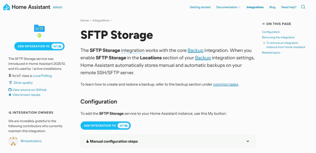 Backups per SFTP sichern