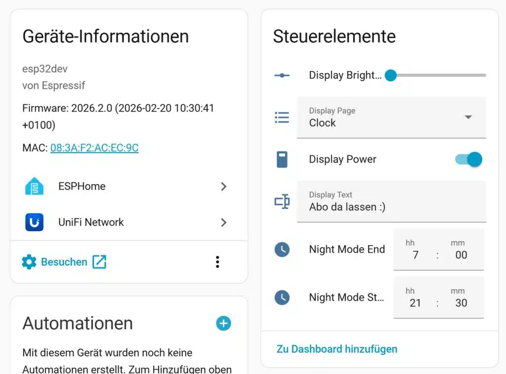 DIY: Smarte Pixel Clock mit ESPHome und dem MAX7219 DIY: Smarte Pixel Clock mit ESPHome und dem MAX7219