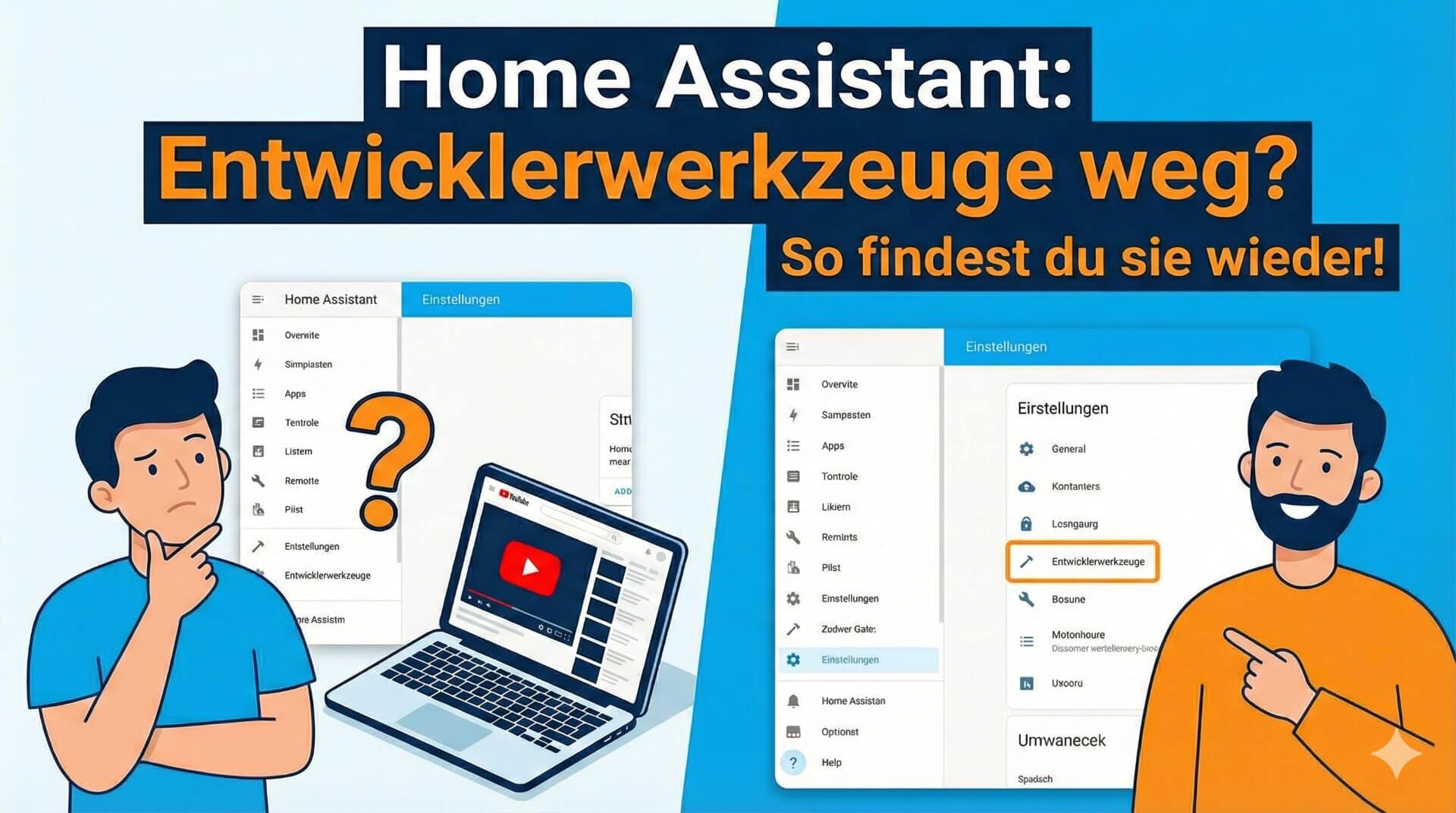 Entwicklerwerkzeuge in Home Assistant verschwunden