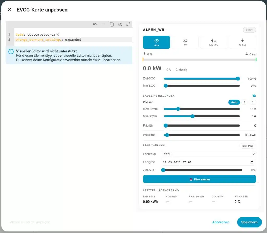 Perfekte Ladekontrolle im Smart Home: Die neue EVCC-Card für Home Assistant Perfekte Ladekontrolle im Smart Home: Die neue EVCC-Card für Home Assistant