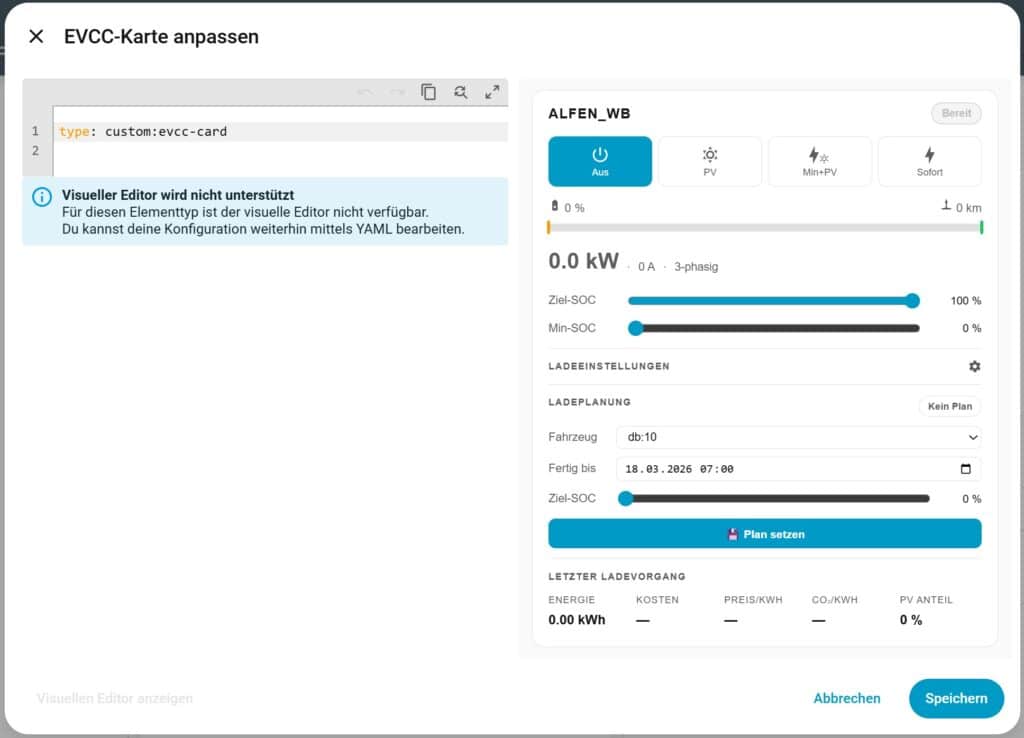 Perfekte Ladekontrolle im Smart Home: Die neue EVCC-Card für Home Assistant Perfekte Ladekontrolle im Smart Home: Die neue EVCC-Card für Home Assistant
