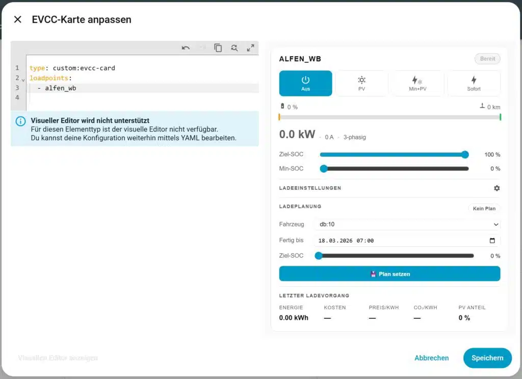 Perfekte Ladekontrolle im Smart Home: Die neue EVCC-Card für Home Assistant Perfekte Ladekontrolle im Smart Home: Die neue EVCC-Card für Home Assistant