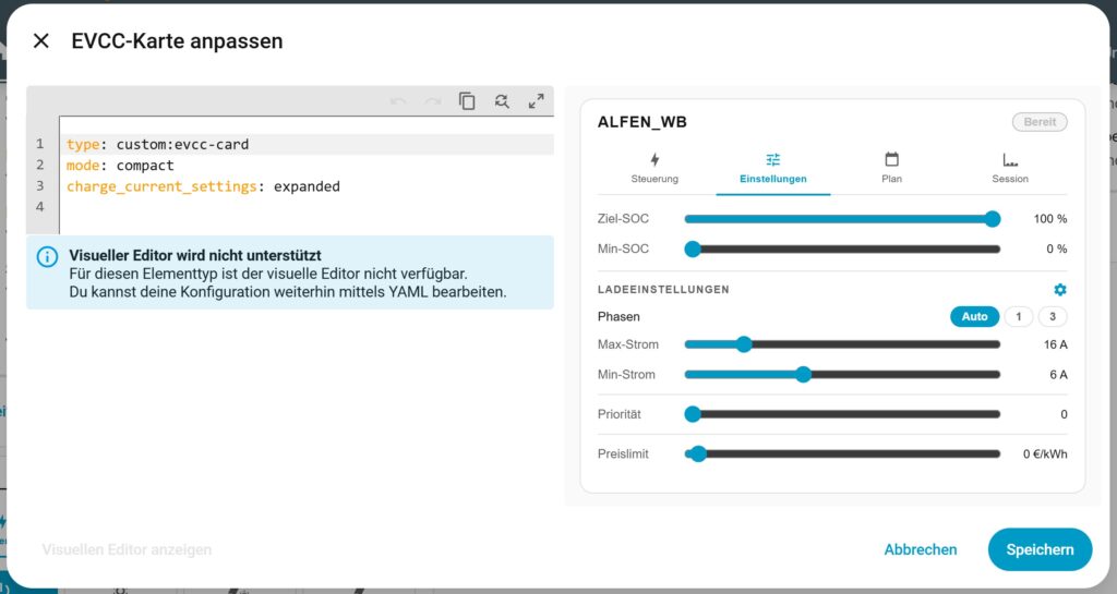 Perfekte Ladekontrolle im Smart Home: Die neue EVCC-Card für Home Assistant Perfekte Ladekontrolle im Smart Home: Die neue EVCC-Card für Home Assistant