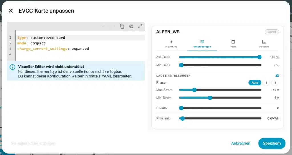 Perfekte Ladekontrolle im Smart Home: Die neue EVCC-Card für Home Assistant Perfekte Ladekontrolle im Smart Home: Die neue EVCC-Card für Home Assistant
