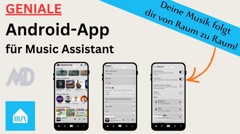 Geniale Androis-APP für Music Assistant