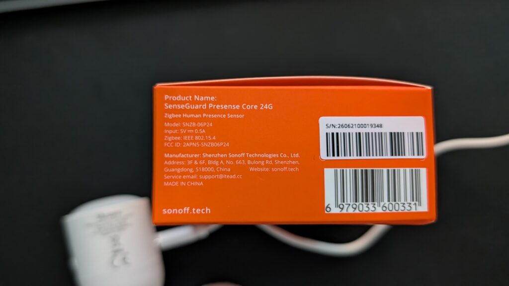 Präzise Anwesenheitserkennung im Smart Home: Der SONOFF SenseGuard Presence Core 24G Technische Daten des SONOFF SenseGuard Presence Core 24G