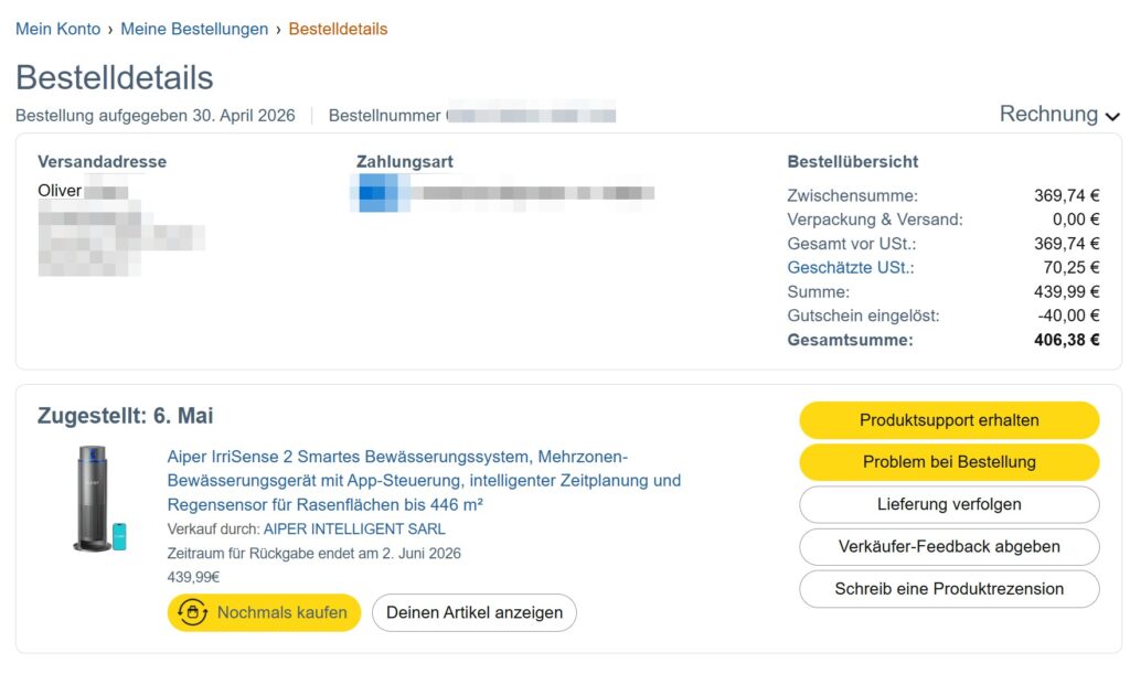 Das Aiper IrriSense 2 Bewässerungssystem Aiper IrriSense 2 im Angebot bei Amazon