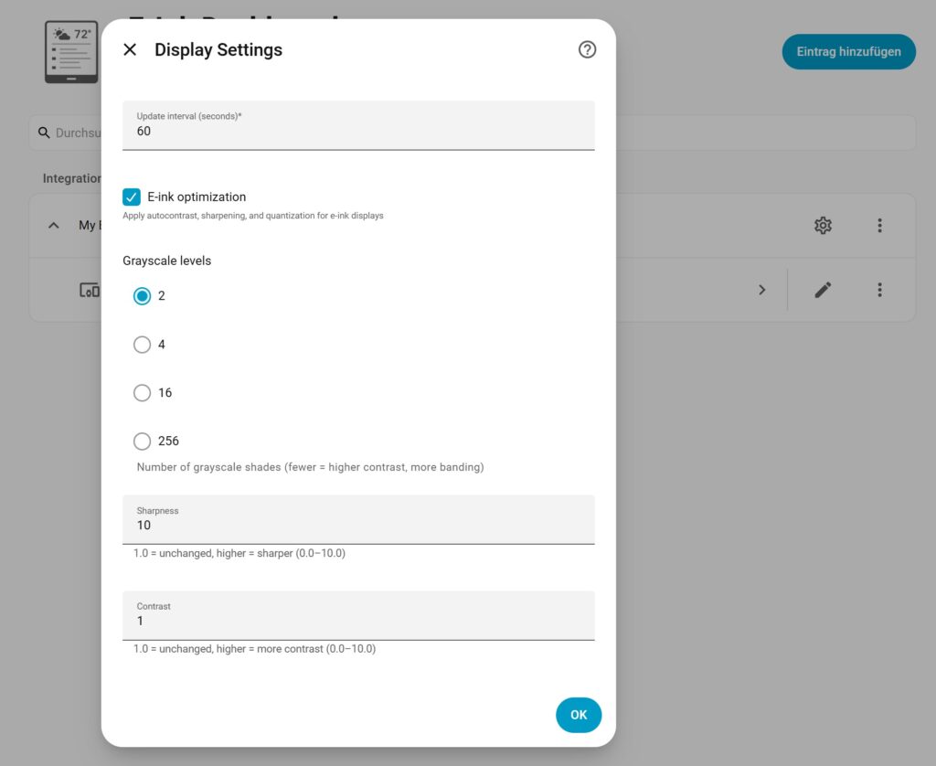 OpenDisplay & Home Assistant: Geniale E-Ink Dashboards komplett lokal! Display-Settings für das E1002