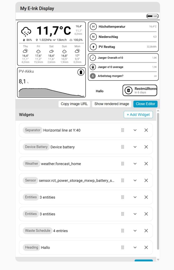 OpenDisplay & Home Assistant: Geniale E-Ink Dashboards komplett lokal! E-Ink Dashboard über Widgets erstellen