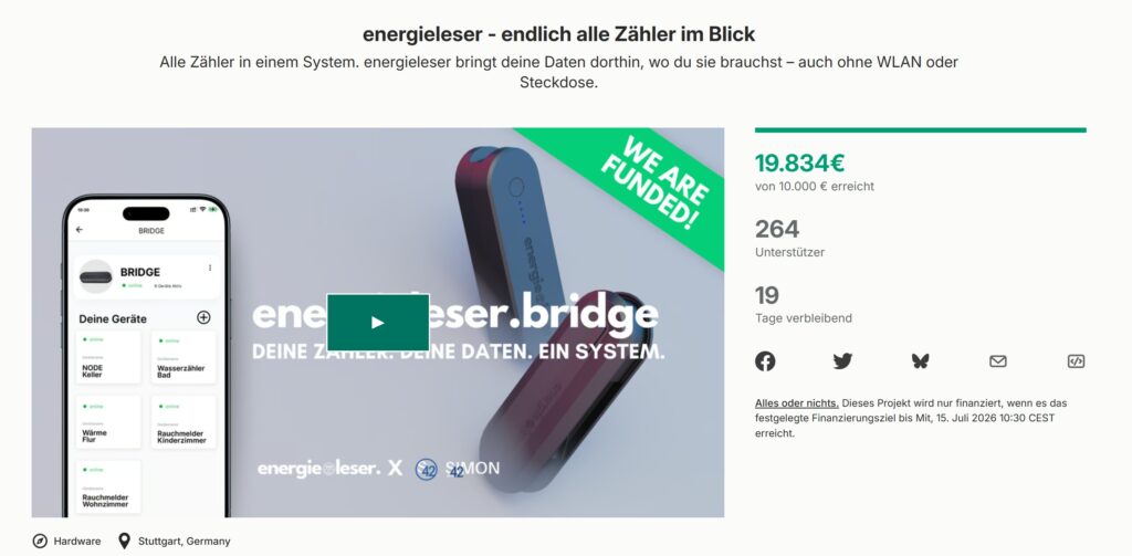 Gasverbrauch und Gartenwasser endlich in Home Assistant – dank energieleser