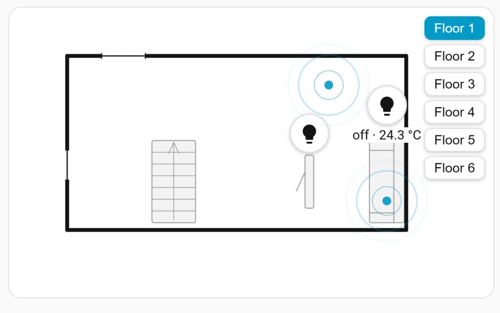 Easy Floorplan: Endlich ein Home Assistant Grundriss ohne YAML-Krampf Erkannte Präsenz kann animiert dargestellt werden