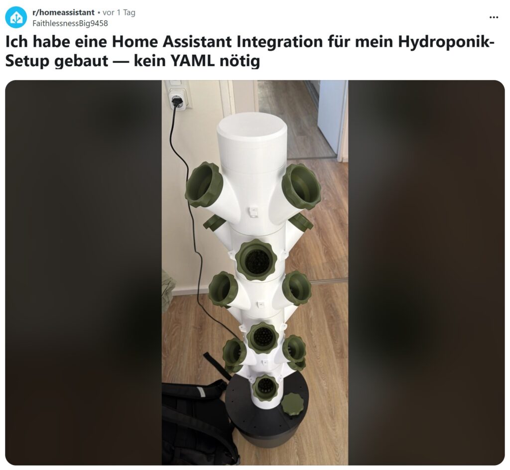 Home Assistant kann mehr als Licht: Von smartem Salat bis zum perfekten Bereichs-Manager Hydroponic Control über Home Assistant