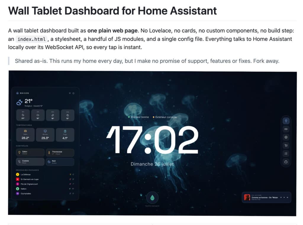 Von sprechenden Tablets, rasanten Dashboards und werbefreien Fritzboxen Ein minimalistisches Tablet-Dashboard für Home Assistant